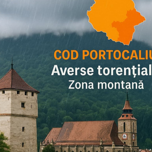 Avertizare de Cod Galben pentru județul Brașov
