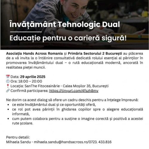 Primaria Sectorului 2 promovează învățământul dual