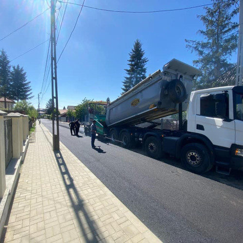 Asfaltare pe strada Mărăști din Botoșani