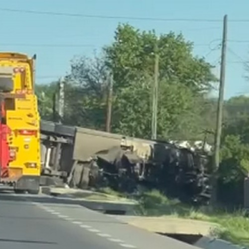 Accident pe drumul european E58, în Flămânzi