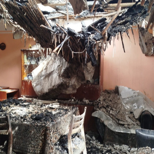 Incendiu devastator la o familie din Galați, Arhiepiscopia lansează ajutoare