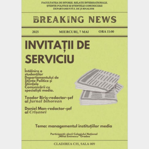Întâlnire cu specialiștii în media la Universitatea din Oradea