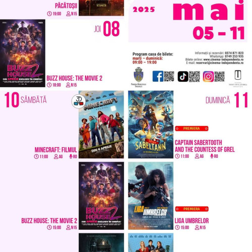 Cinematograful Independenta din Targoviste oferă o săptămână plină de filme captivante