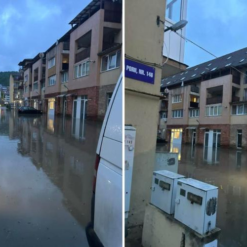 Furtuna din Florești: Pompierii au intervenit pentru evacuarea apei