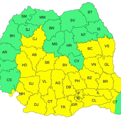 Avertizare meteorologică cod galben în Dâmbovița
