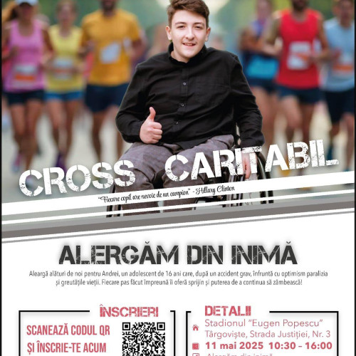 Cros caritabil pentru Radu Mihai-Andrei, organizat la Târgoviște