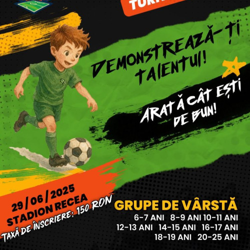 Recea va găzdui turneul de fotbal "VARA 1 LA 1" în 2025