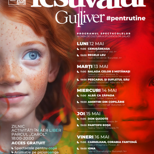 Festivalul "Gulliver" din Galați, programat între 12-17 mai