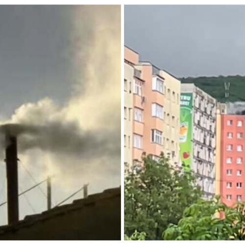 Fum alb pe un bloc din Cluj, glume legate de alegerea noului Papă