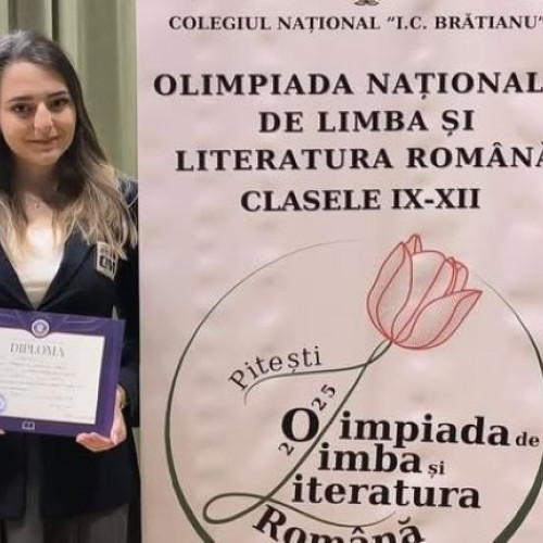 Stefania Manole câștigă Premiul I la Olimpiada de Limba și Literatura Română