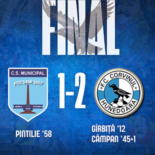 Corvinul Hunedoara încheie stagiunea cu o victorie împotriva CSM Focșani