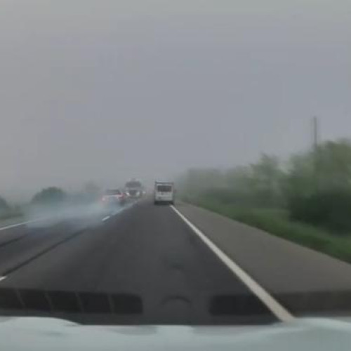Accident evitat in extremis pe o sosea din România