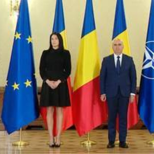 Cristina Neagu, premiată de președintele interimar Ilie Bolojan