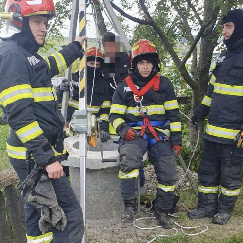 Ied salvat dintr-o fântână de pompierii botoșăneni