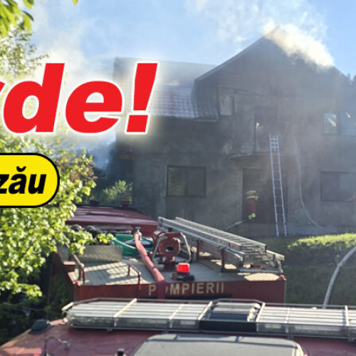 Incendiu violent la o vilă din Basca Chiojdului