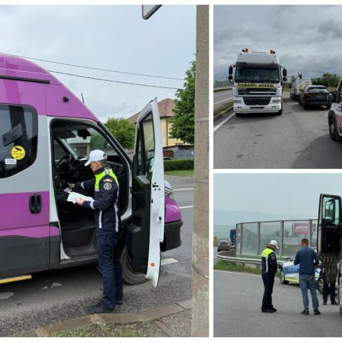 Acțiune a polițiștilor clujeni pentru verificarea transportului rutier