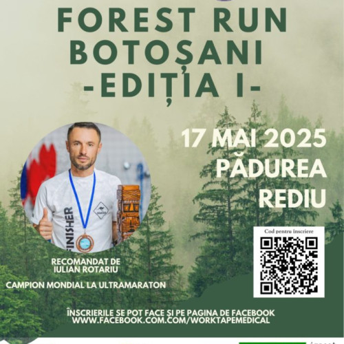 Pădurea Rediu din Botoșani va găzdui Forest Run pe 17 mai 2025