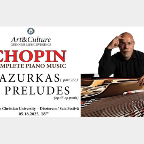 Thurzo Zoltan prezintă un nou recital de Chopin la Oradea