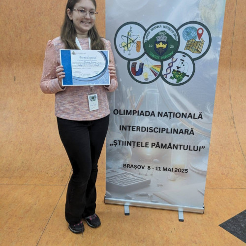 Recunoaștere pentru o elevă din Galați la Olimpiada interdisciplinară "Științele Pământului"