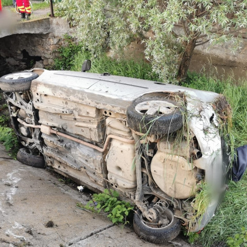 Accident rutier în Calarasi: un bărbat beat a ajuns în șanț