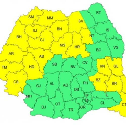 Atenționare meteorologică pentru perioada 15 - 17 mai
