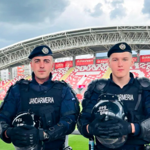 Jandarmii asigură ordinea publică la finala Cupei României la fotbal