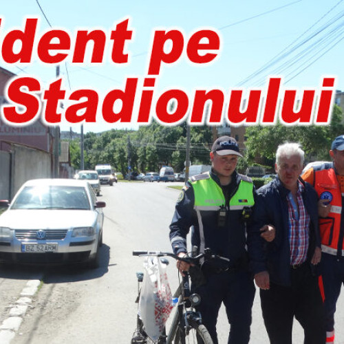 Biciclist beat căzut pe carosabil în Micro XIV