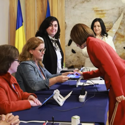 Maia Sandu a votat pentru alegerile prezidențiale din România