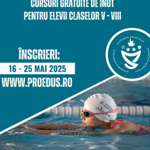 Primăria București lansează cursuri gratuite de înot pentru elevi