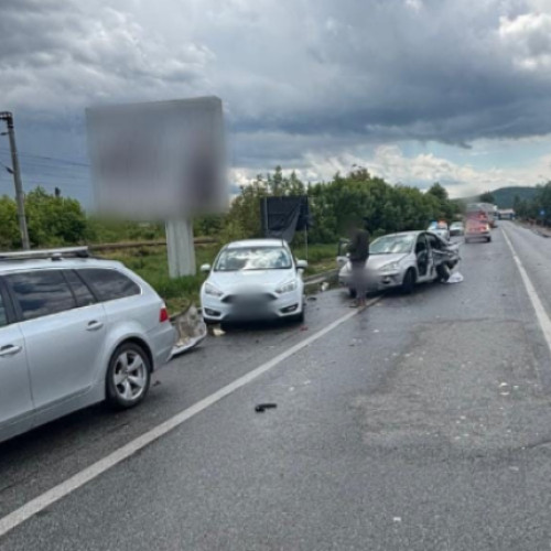 Accident rutier pe strada 1 Mai din Dej