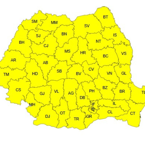 Județul Botoșani sub alertă meteo