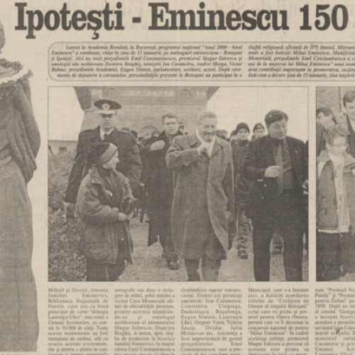 Celebrări în onoarea lui Mihai Eminescu