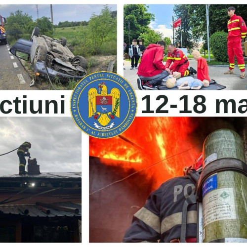 Intervenții multiple ale pompierilor din Dâmbovița în perioada 12 - 18 mai 2025