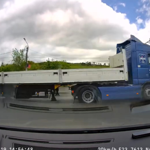 Incident periculos pe drumul european Cluj - Gherla