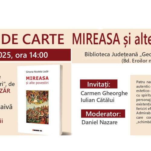 Eveniment literar cu expoziție de pictură naivă la Biblioteca Județeană