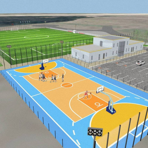 Lucrările la baza sportivă din Târgoviște continuă