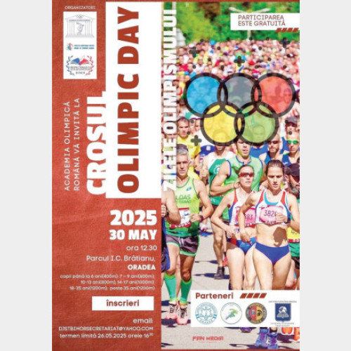 Crosul &quot;Olimpic Day&quot; organizat în Oradea pe 30 mai