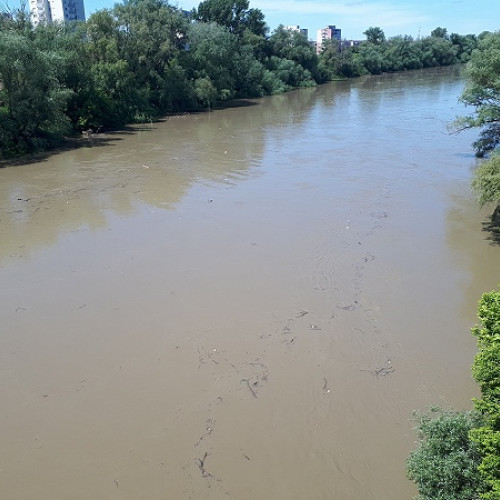 Sistem de colectare a deșeurilor afectat de viitură pe Someș