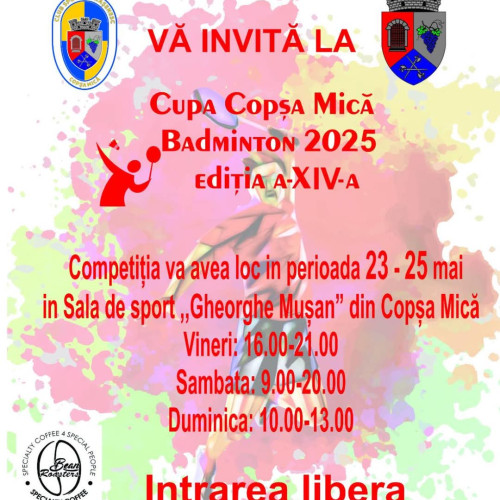 CSO Copșa Mică organizează Cupa Copșa Mică la badminton
