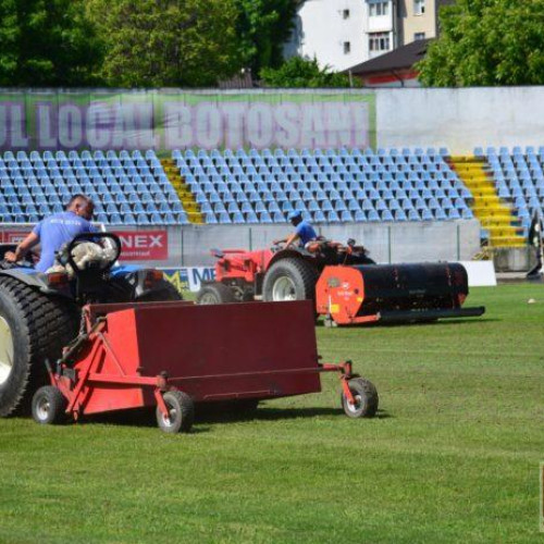 Lucrări de întreținere la Stadionul Municipal din Botoșani