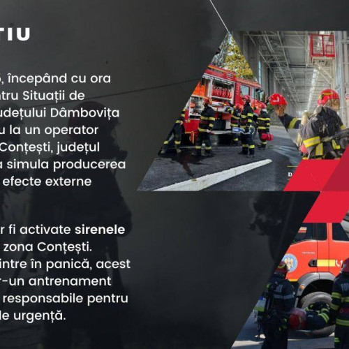 Exercitiu de urgenta in comuna Contesti, judetul Dambovita