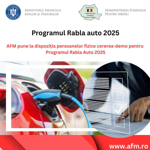 Programul Rabla Auto 2025: Cererile de finanțare disponibile pentru persoanele fizice