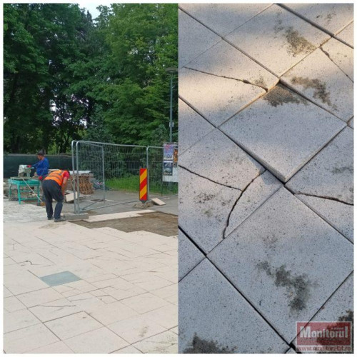 Recent, pavelele de pe Pietonalul Unirii din Botoșani au fost înlocuite