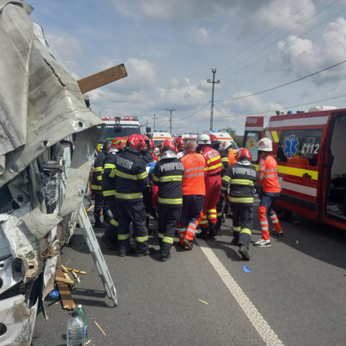 Accident rutier grav pe drumul european Botoșani-Iași