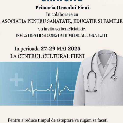 Locuitorii din Fieni beneficiază de consultații medicale gratuite