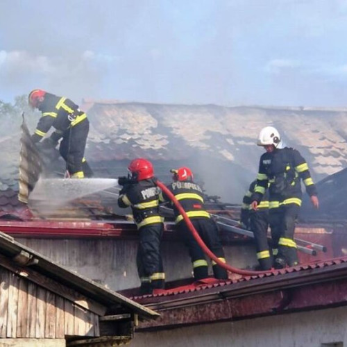 Incendiu la școala din Mirceștii Noi, stins după două ore de intervenție