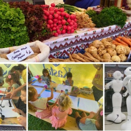 Robotul Pepper aduce educație financiară și distracție copiilor la piața volantă din Cartierul Coresi