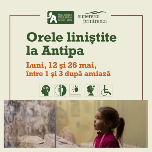 Muzeul Național de Istorie Naturală "Grigore Antipa" organizează "Orele liniștite" pe 26 mai 2025