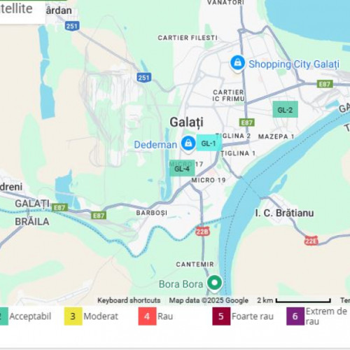 Calitatea aerului în Galați: Micro 19, cea mai bună zonă