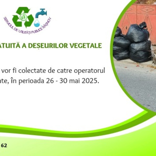 Ridicarea gratuită a deșeurilor vegetale în Râșnov